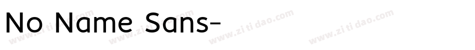 No Name Sans字体转换